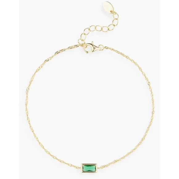 NEW Argento Vivo Green and Gold Necklace and Matching Bracelet Sterling Silver - Picture 2 of 5